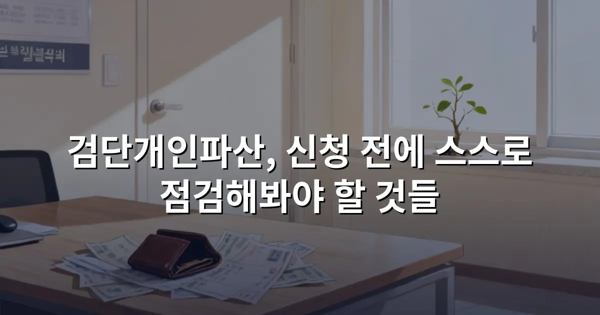 검단개인파산, 신청 전에 스스로 점검해봐야 할 것들