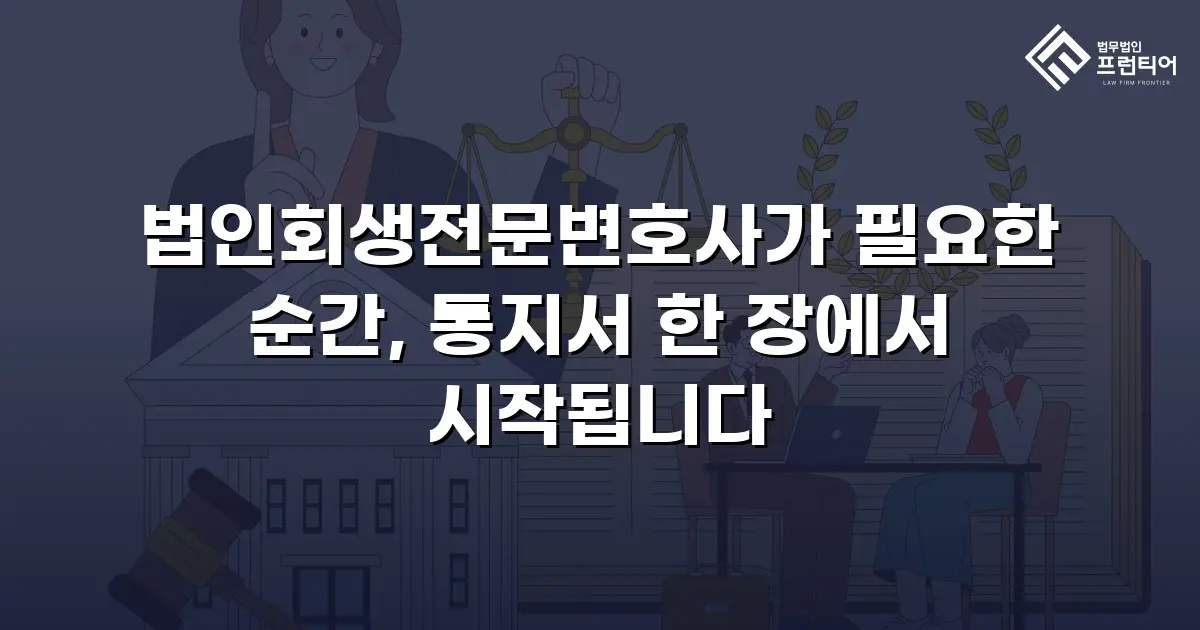 법인회생전문변호사가 필요한 순간, 통지서 한 장에서 시작됩니다