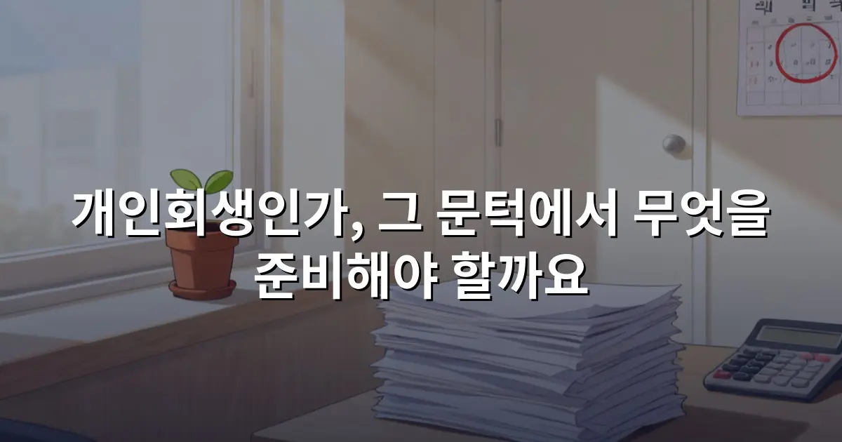 개인회생인가, 그 문턱에서 무엇을 준비해야 할까요