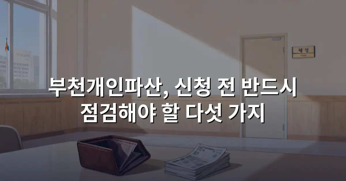 부천개인파산, 신청 전 반드시 점검해야 할 다섯 가지