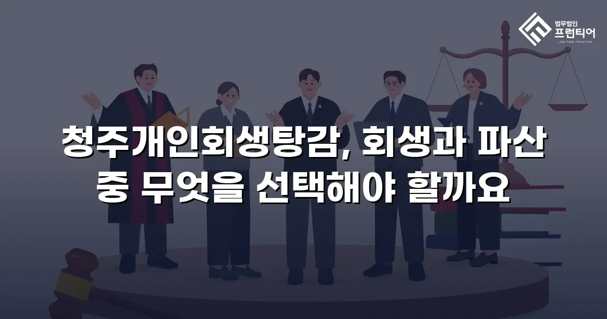 청주개인회생탕감, 회생과 파산 중 무엇을 선택해야 할까요