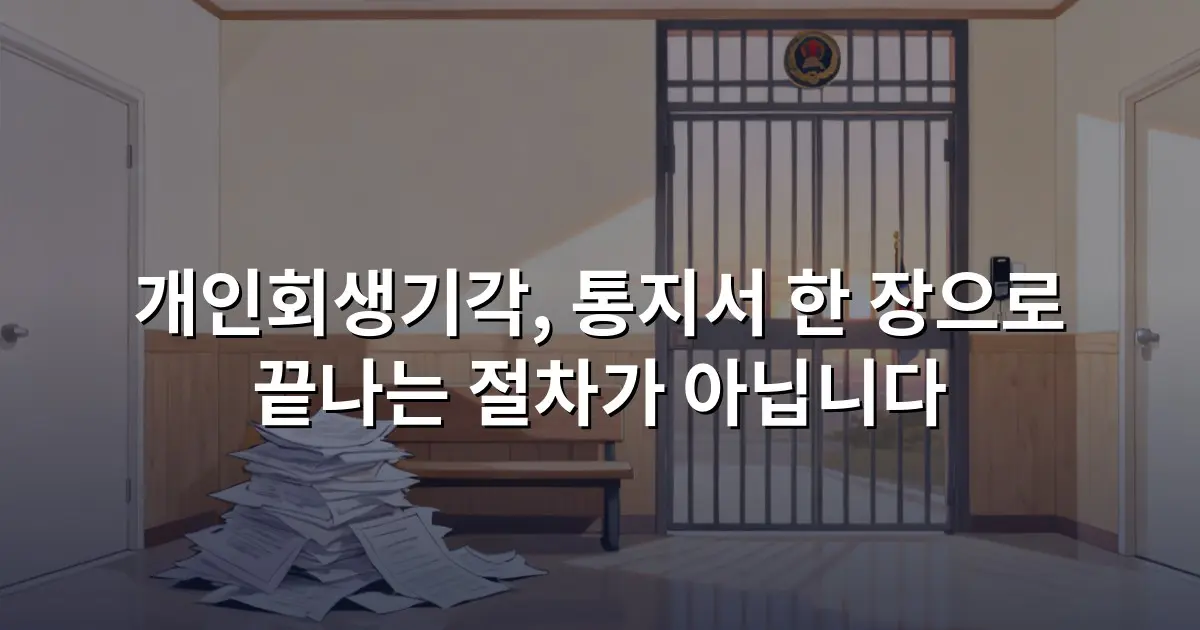개인회생기각, 통지서 한 장으로 끝나는 절차가 아닙니다