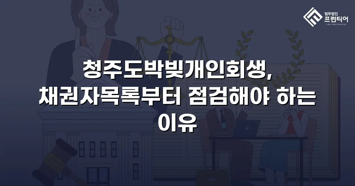 청주도박빚개인회생, 채권자목록부터 점검해야 하는 이유