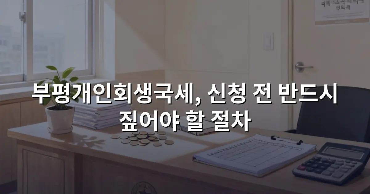 부평개인회생국세, 신청 전 반드시 짚어야 할 절차