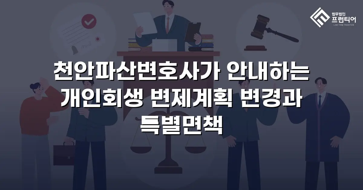 천안파산변호사가 안내하는 개인회생 변제계획 변경과 특별면책