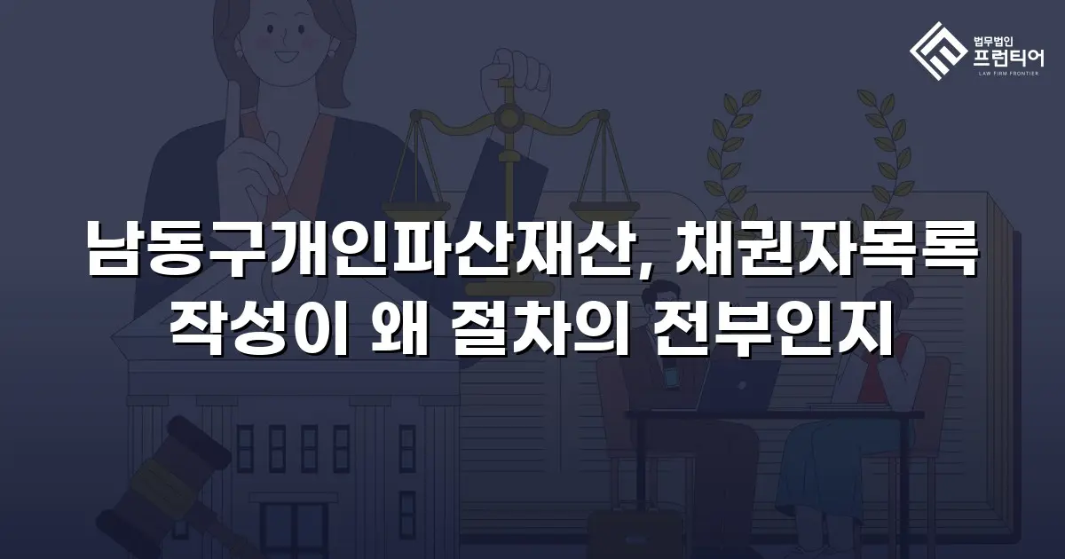 남동구개인파산재산, 채권자목록 작성이 왜 절차의 전부인지