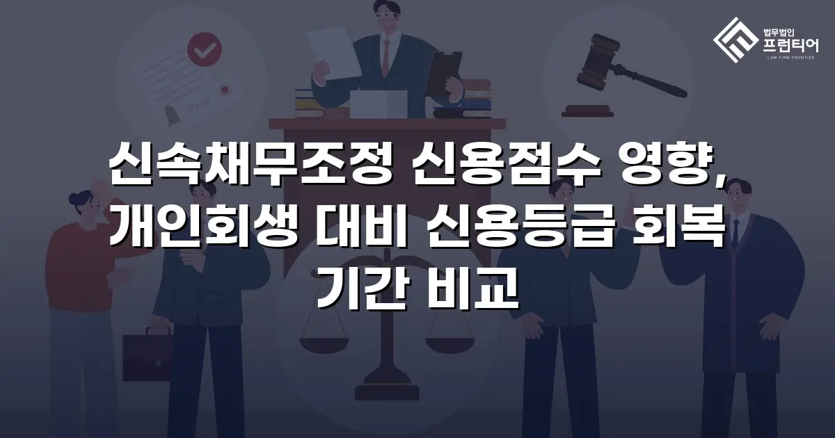 신속채무조정 신용점수 영향, 개인회생 대비 신용등급 회복 기간 비교