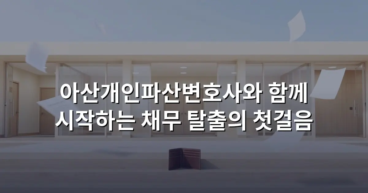 아산개인파산변호사와 함께 시작하는 채무 탈출의 첫걸음