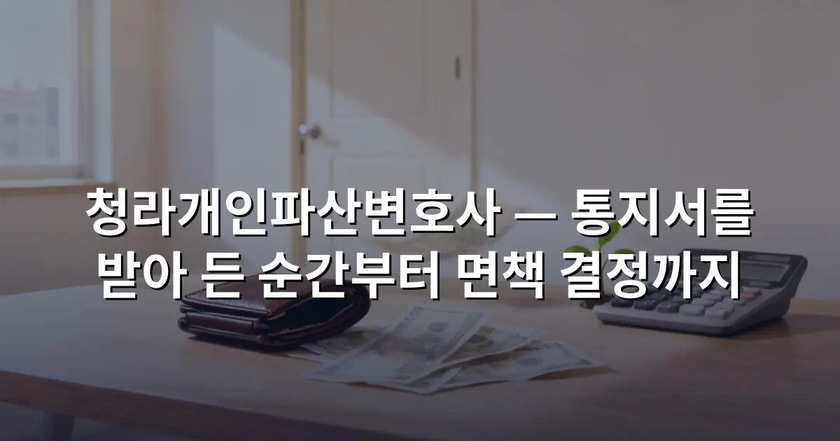 청라개인파산변호사 — 통지서를 받아 든 순간부터 면책 결정까지