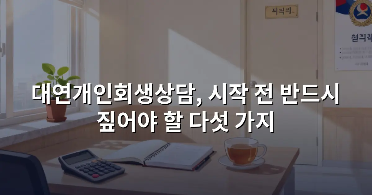 대연개인회생상담, 시작 전 반드시 짚어야 할 다섯 가지