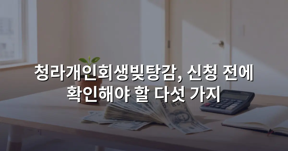 청라개인회생빚탕감, 신청 전에 확인해야 할 다섯 가지