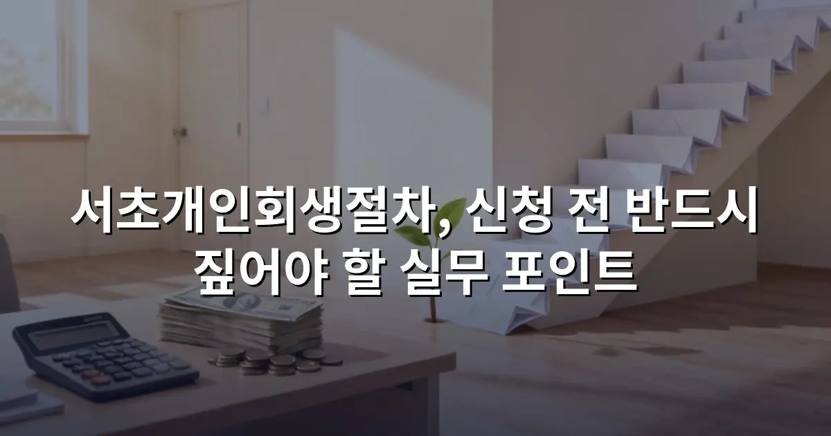 서초개인회생절차, 신청 전 반드시 짚어야 할 실무 포인트
