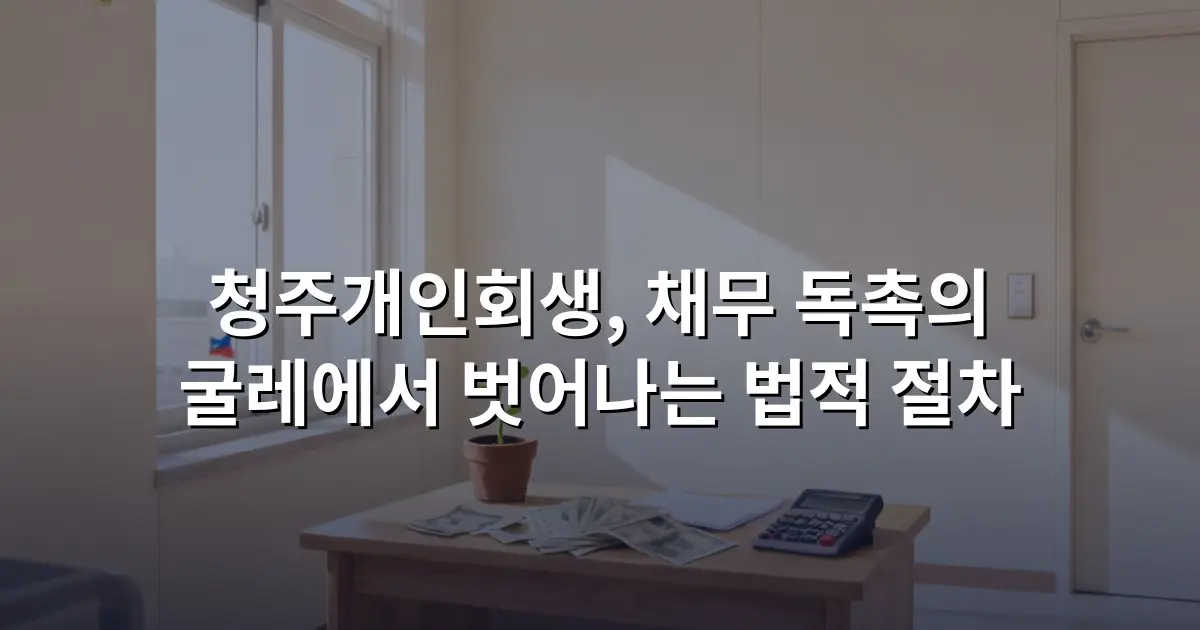청주개인회생, 채무 독촉의 굴레에서 벗어나는 법적 절차