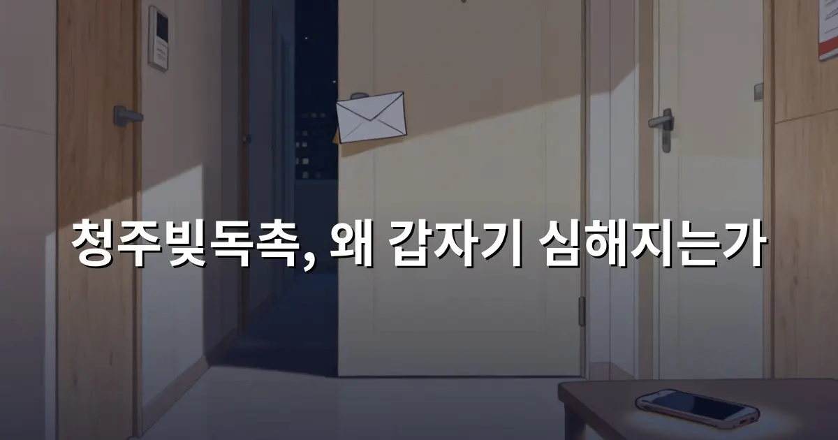 청주빚독촉, 왜 갑자기 심해지는가