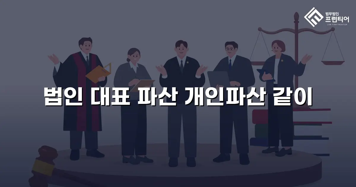 법인 대표 파산 개인파산 같이