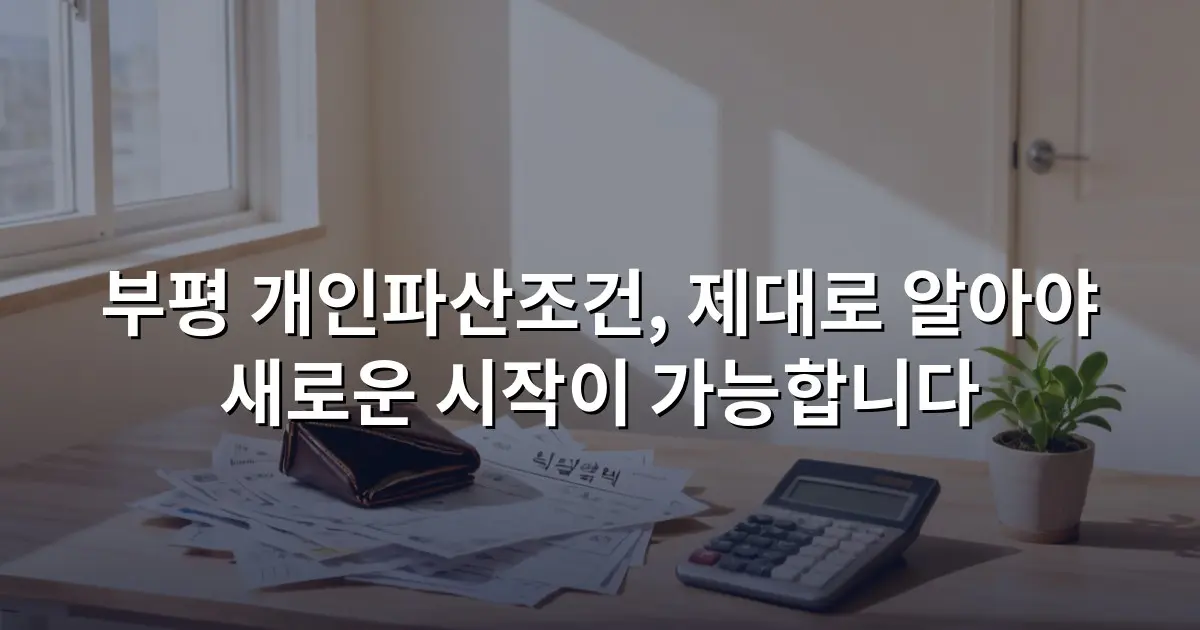 부평 개인파산조건, 제대로 알아야 새로운 시작이 가능합니다