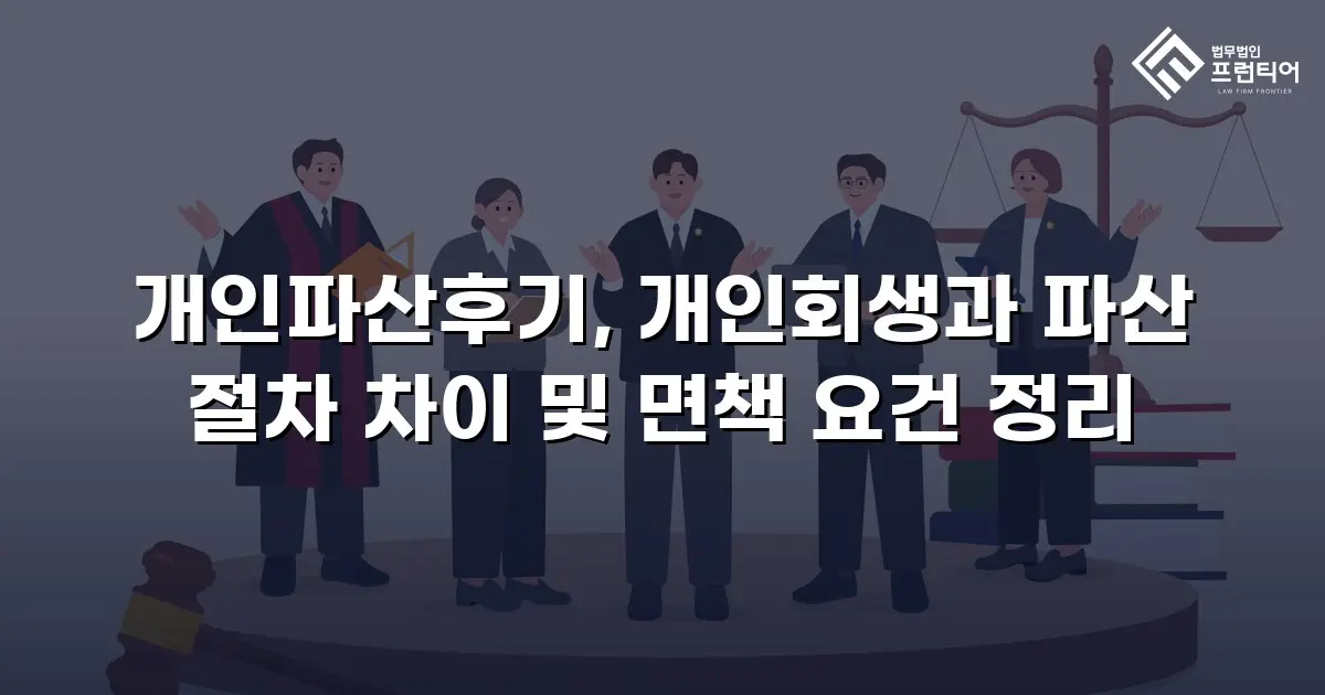 개인파산후기, 개인회생과 파산 절차 차이 및 면책 요건 정리