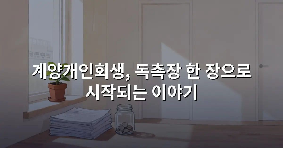계양개인회생, 독촉장 한 장으로 시작되는 이야기