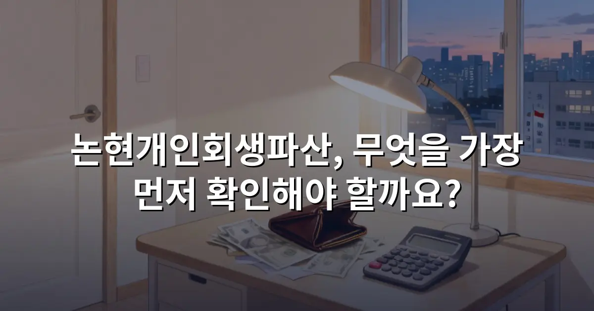 논현개인회생파산, 무엇을 가장 먼저 확인해야 할까요?