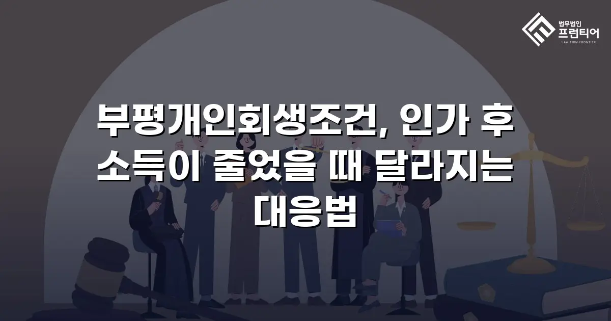 부평개인회생조건, 인가 후 소득이 줄었을 때 달라지는 대응법