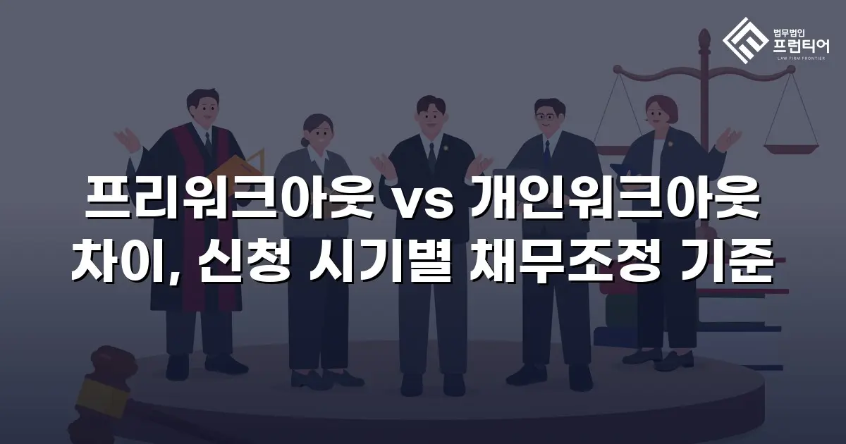 프리워크아웃 vs 개인워크아웃 차이, 신청 시기별 채무조정 기준