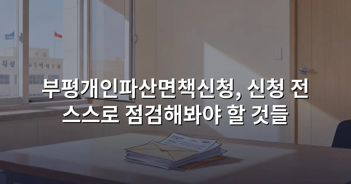 부평개인파산면책신청, 신청 전 스스로 점검해봐야 할 것들