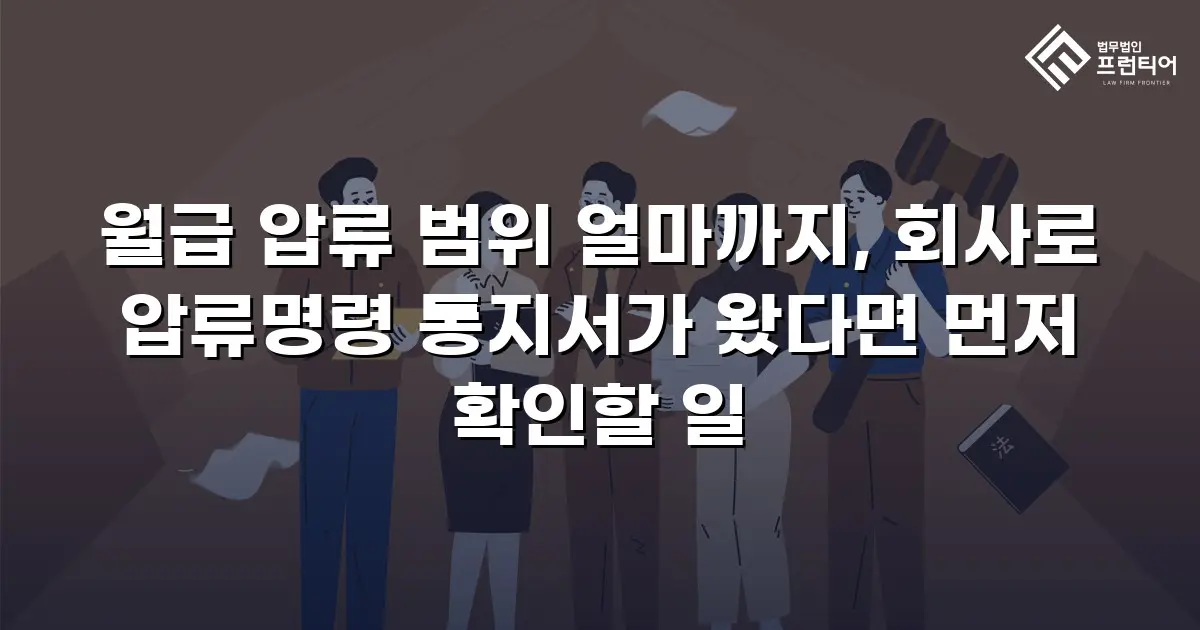 월급 압류 범위 얼마까지, 회사로 압류명령 통지서가 왔다면 먼저 확인할 일