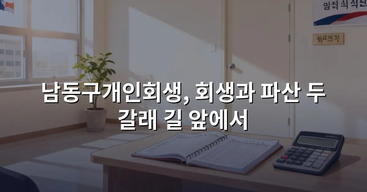 남동구개인회생, 회생과 파산 두 갈래 길 앞에서