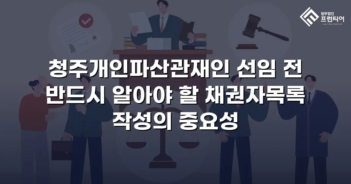 청주개인파산관재인 선임 전 반드시 알아야 할 채권자목록 작성의 중요성