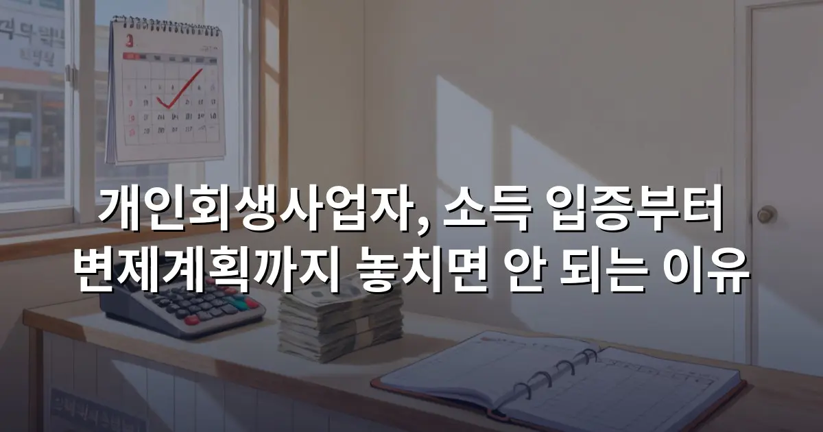 개인회생사업자, 소득 입증부터 변제계획까지 놓치면 안 되는 이유