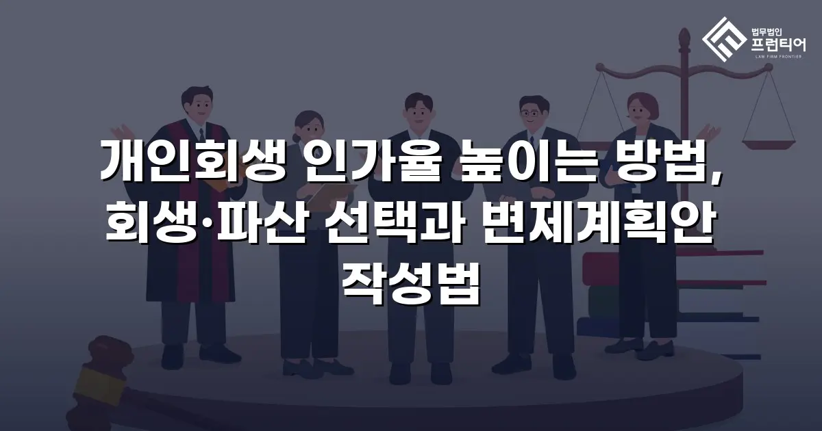 개인회생 인가율 높이는 방법, 회생·파산 선택과 변제계획안 작성법