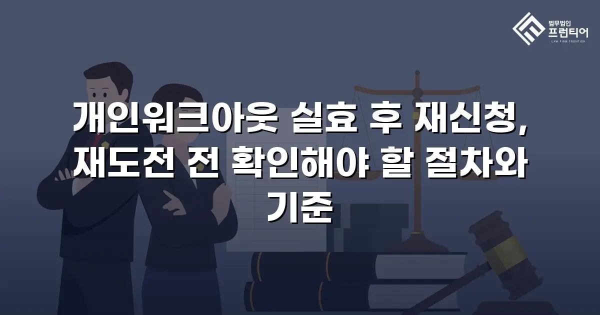 개인워크아웃 실효 후 재신청, 재도전 전 확인해야 할 절차와 기준