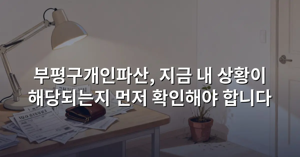 부평구개인파산, 지금 내 상황이 해당되는지 먼저 확인해야 합니다