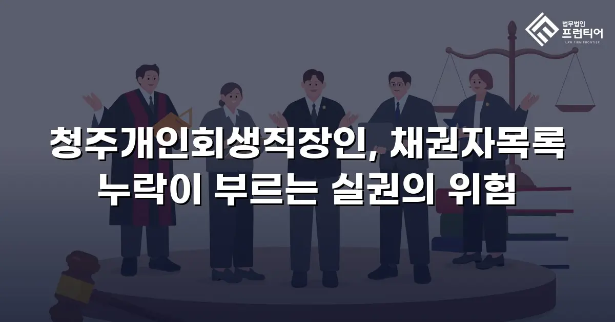 청주개인회생직장인, 채권자목록 누락이 부르는 실권의 위험