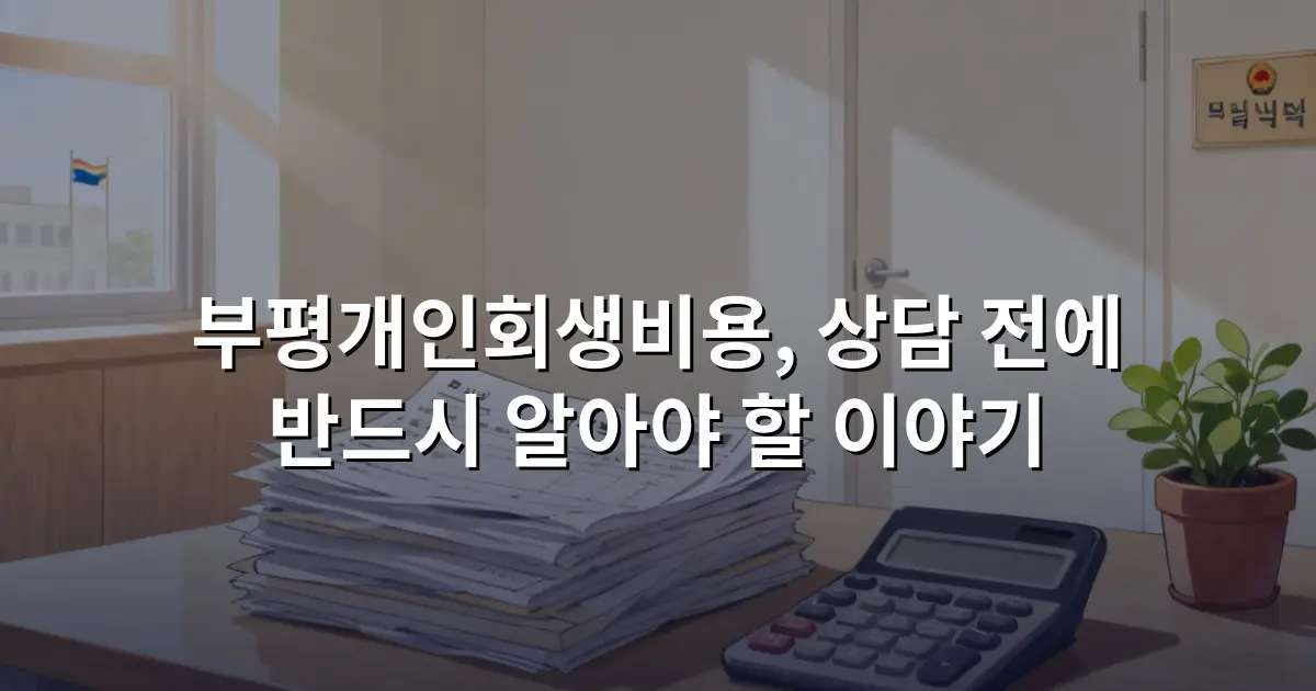 부평개인회생비용, 상담 전에 반드시 알아야 할 이야기