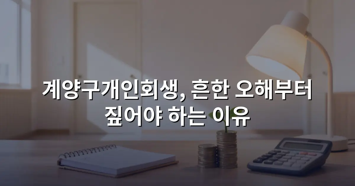 계양구개인회생, 흔한 오해부터 짚어야 하는 이유