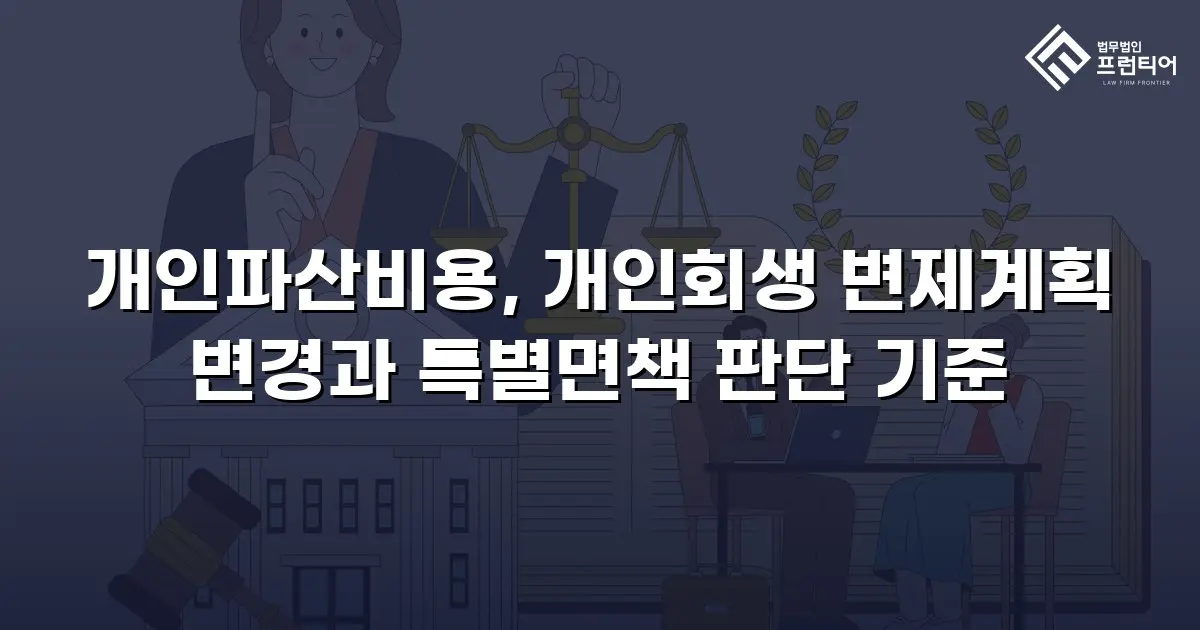 개인파산비용, 개인회생 변제계획 변경과 특별면책 판단 기준
