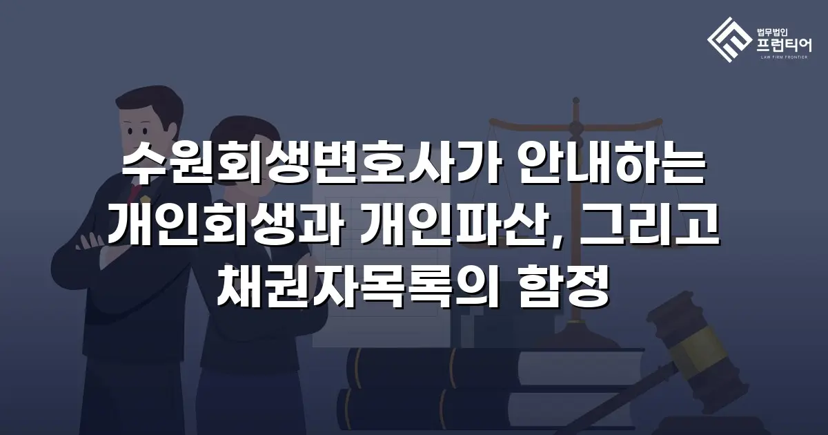 수원회생변호사가 안내하는 개인회생과 개인파산, 그리고 채권자목록의 함정