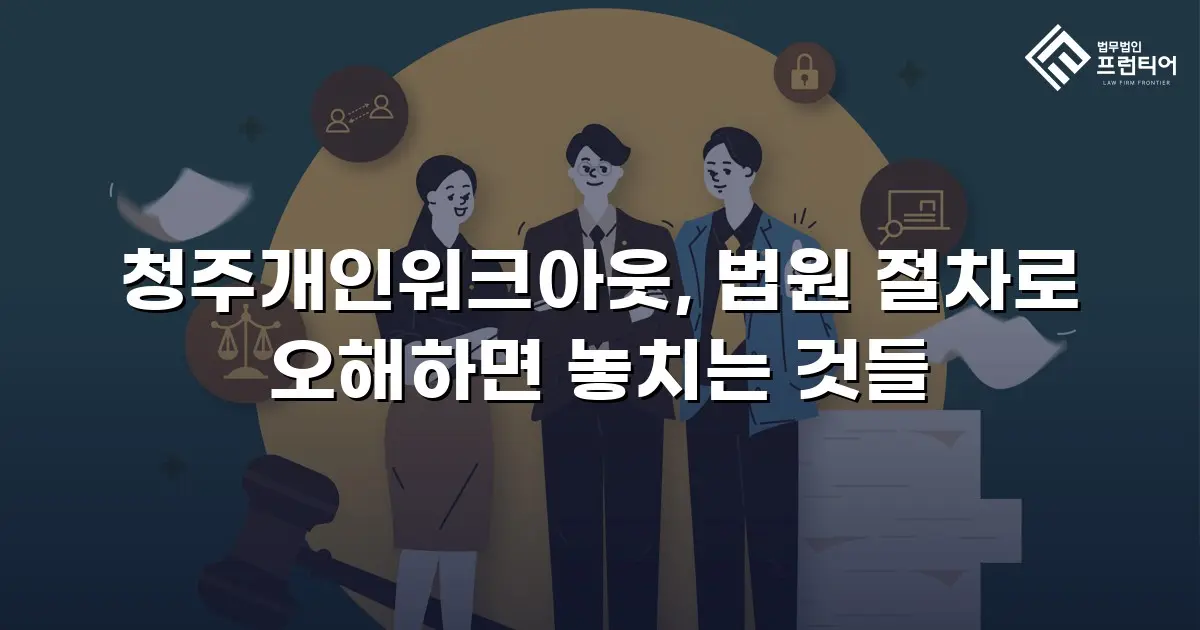 청주개인워크아웃, 법원 절차로 오해하면 놓치는 것들
