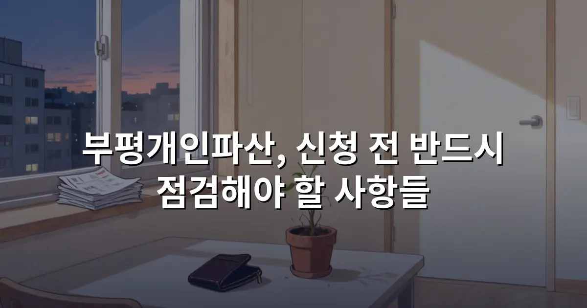 부평개인파산, 신청 전 반드시 점검해야 할 사항들
