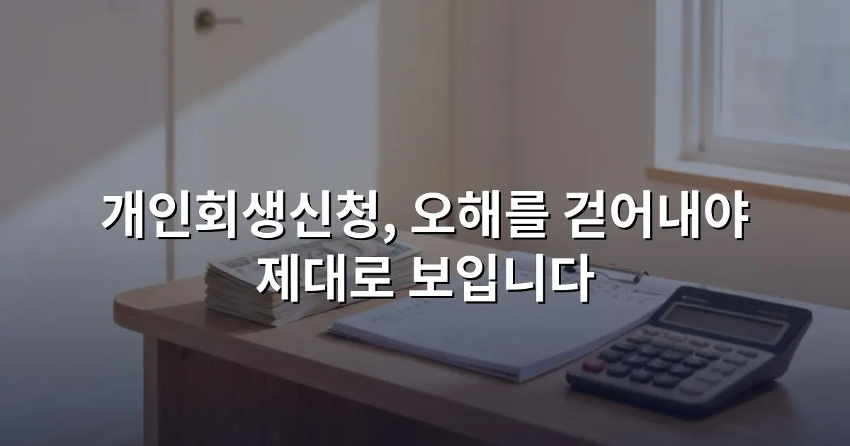 개인회생신청, 오해를 걷어내야 제대로 보입니다