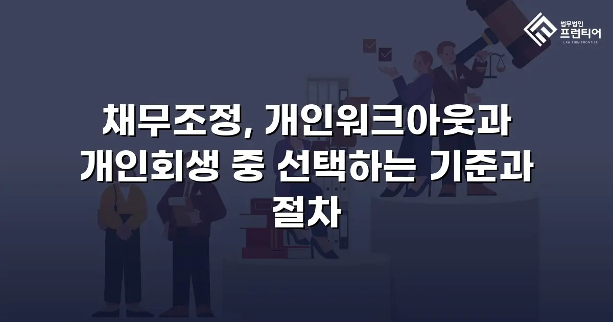 채무조정, 개인워크아웃과 개인회생 중 선택하는 기준과 절차