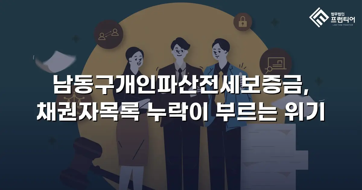 남동구개인파산전세보증금, 채권자목록 누락이 부르는 위기