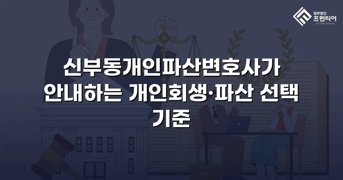 신부동개인파산변호사가 안내하는 개인회생·파산 선택 기준