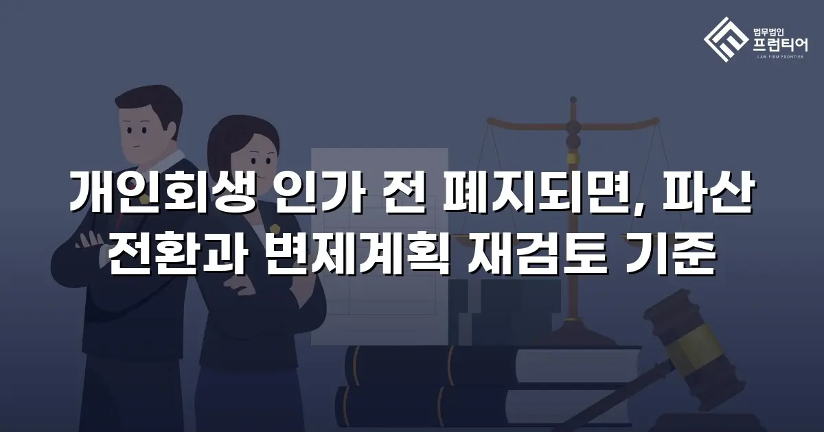 개인회생 인가 전 폐지되면, 파산 전환과 변제계획 재검토 기준