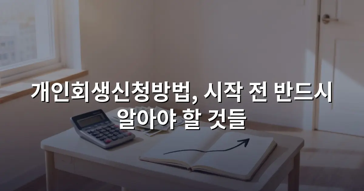 개인회생신청방법, 시작 전 반드시 알아야 할 것들
