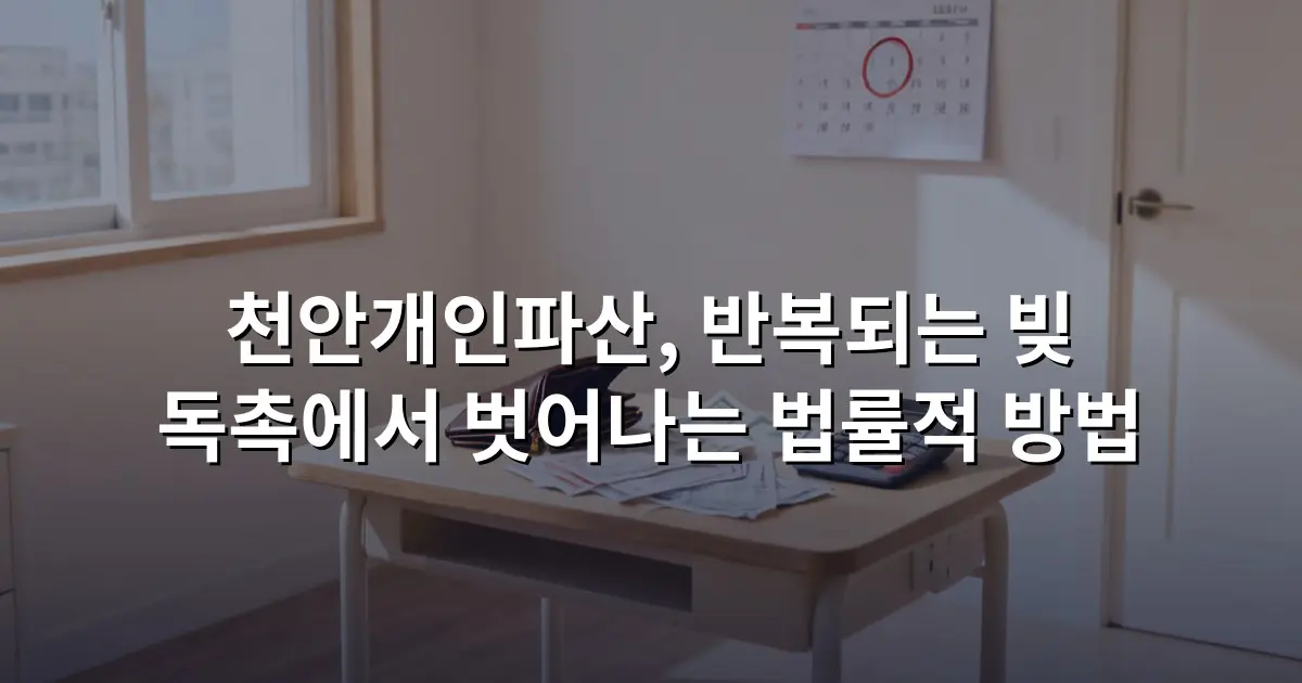 천안개인파산, 반복되는 빚 독촉에서 벗어나는 법률적 방법