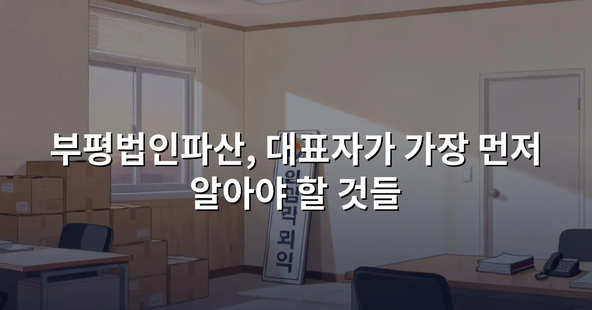 부평법인파산, 대표자가 가장 먼저 알아야 할 것들