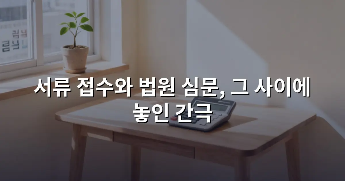 서류 접수와 법원 심문, 그 사이에 놓인 간극