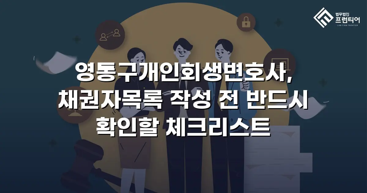 영통구개인회생변호사, 채권자목록 작성 전 반드시 확인할 체크리스트